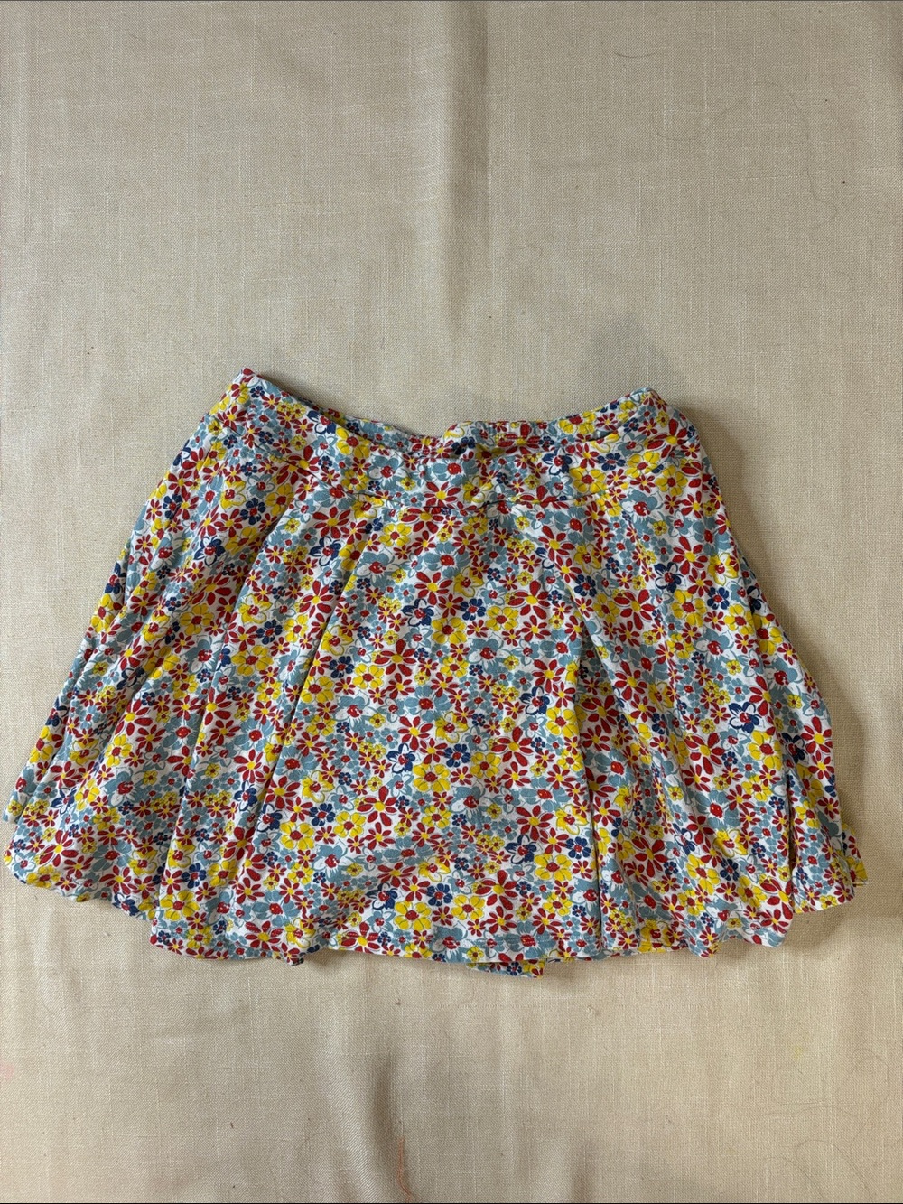 Toad&Co Floral Circle Skirt in Yellow, Red & Blue